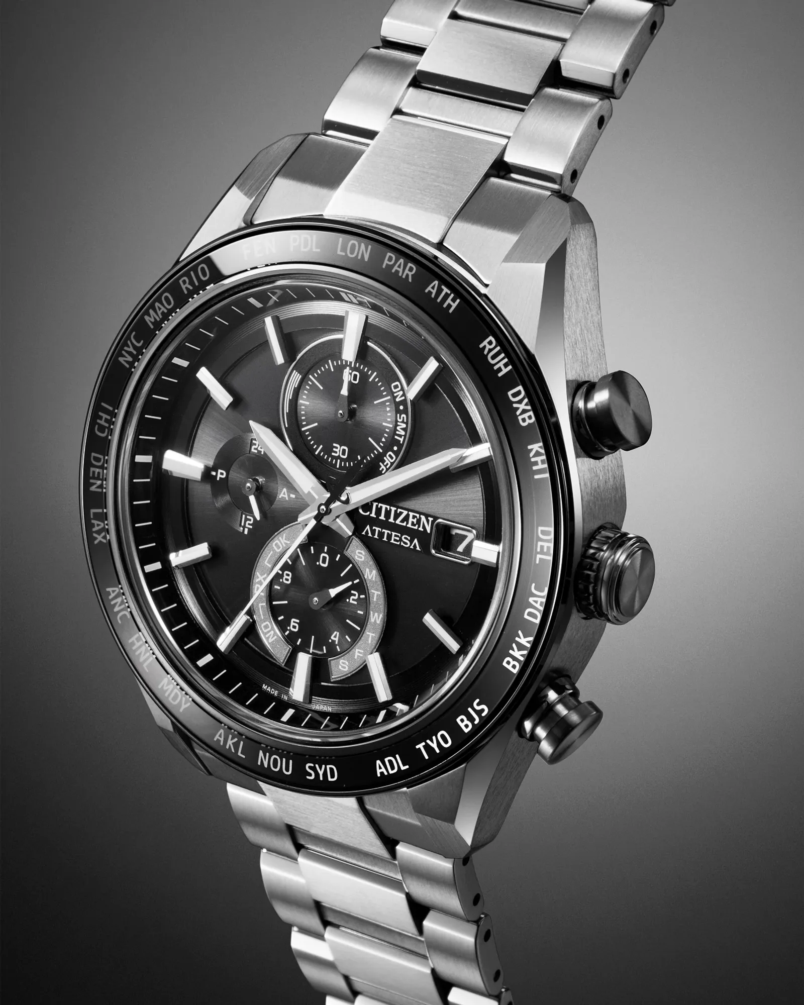 Citizen AT8295-56E Attesa Super Titanium Atomic Timekeeping Gray Citizen AT8295-56E Attesa Super Titanium Atomic Timekeeping Gray