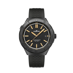 Fortis F8120031 Marinemaster M-44 DLC Black Resin Horizon Strap 500m Automatic