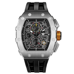 Tsar Bomba TB8204Q-13 Elemental Calendar Version Quartz Silver Black