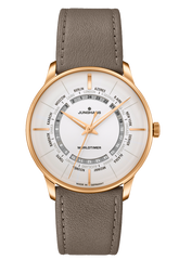 Junghans 27/5012.01 Meister Worldtimer 24 Zone White Dial Gold Tone Automatic