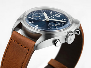 Hamilton H76409540 Khaki Aviation Pilot Pioneer Mechanical Chrono Blue Dial
