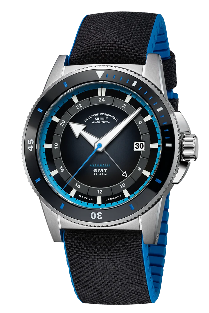 Muhle Glashutte M1-52-13-CK Sportivo Travel GMT Blue Automatic