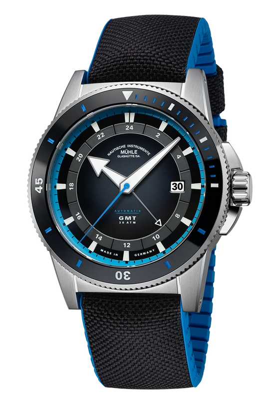 Muhle Glashutte M1-52-13-CK Sportivo Travel GMT Blue Automatic