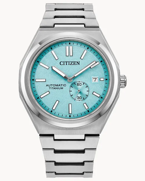 Citizen NJ0180-80M Zenshin Mechanical Super Titanium Small Seconds Tiffany Dial
