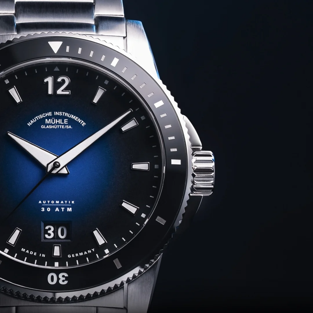 Muhle Glashutte M1-52-42-MB Sportivo Big Date Black Fume Dial Automatic Bracelet