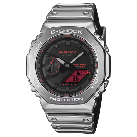 G-Shock GM2100YRA-8A Fine Metallic Series Ana-Digi Octagonal Bold Red Touch
