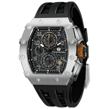 Tsar Bomba TB8204Q-13 Elemental Calendar Version Quartz Silver Black