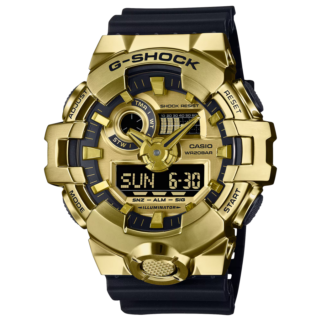 G-Shock GM700G-9A G-STEEL Solid Stainless Steel Gold Ana-Digi