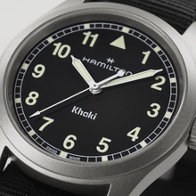 Hamilton H69401430 Khaki Field Quartz 38mm Black Dial Grey Nato