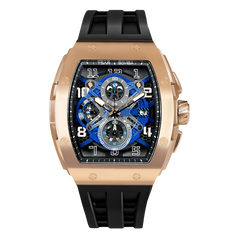 Tsar Bomba TB8211Q-05 Elemental Quartz Rose Gold Blue Dial