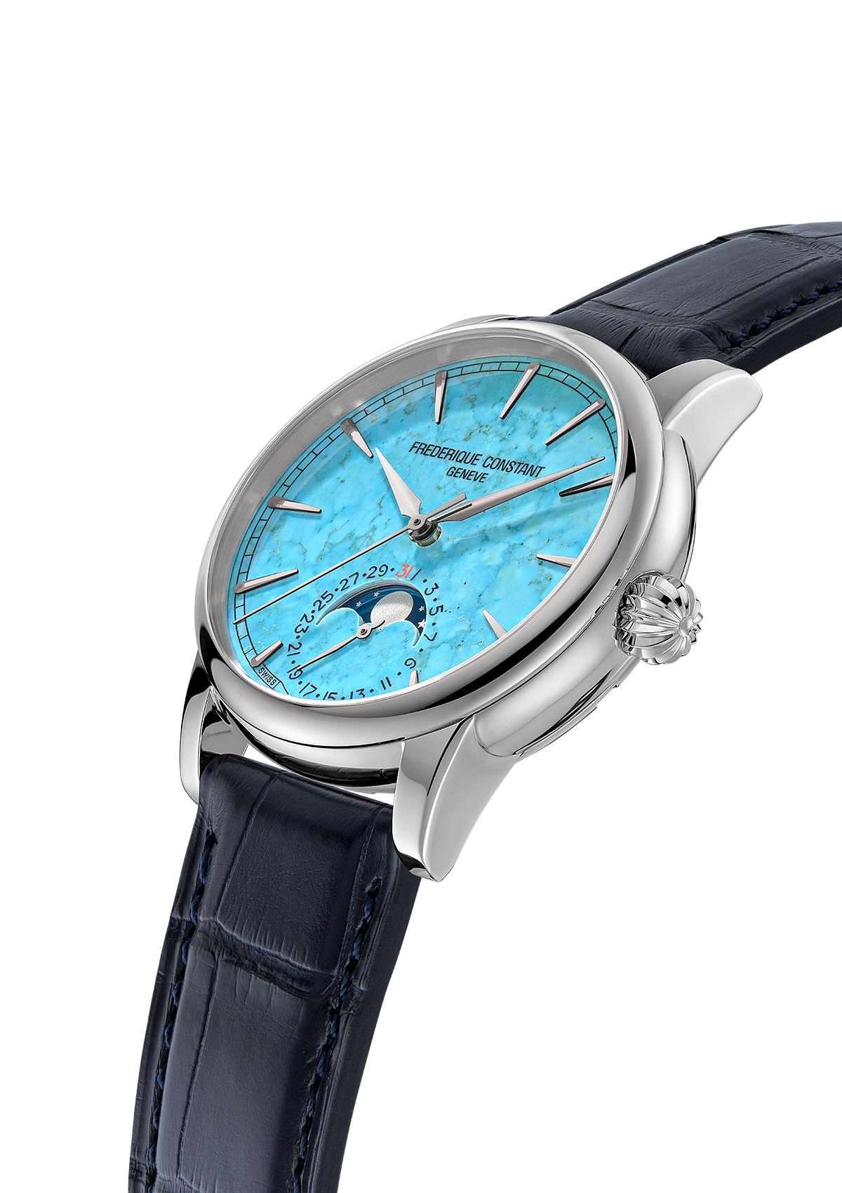 Frederique Constant FC-716TU3H6 Turquoise Stone Dial Classic Moonphase Date