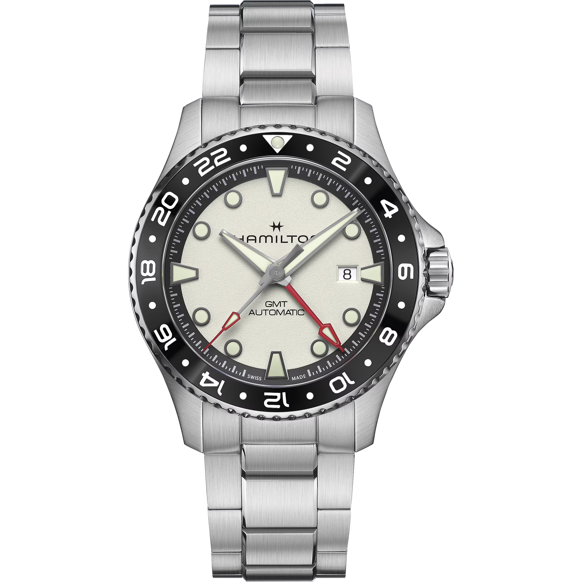 Hamilton H82555150 Khaki Navy Scuba Automatic GMT 43mm White Dial Hamilton H82555150 Khaki Navy Scuba Automatic GMT 43mm White Dial