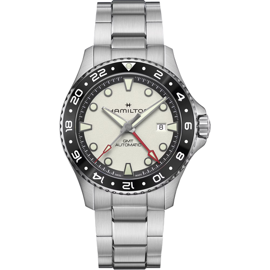 Hamilton H82555150 Khaki Navy Scuba Automatic GMT 43mm White Dial