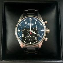 Alpina AL-372B4S6B Startimer Pilot Big Date Chronograph Black Dial Metal Bracelet
