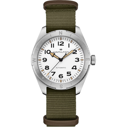 Hamilton H70315910 Khaki Field Expedition Auto 41mm White Dial NATO