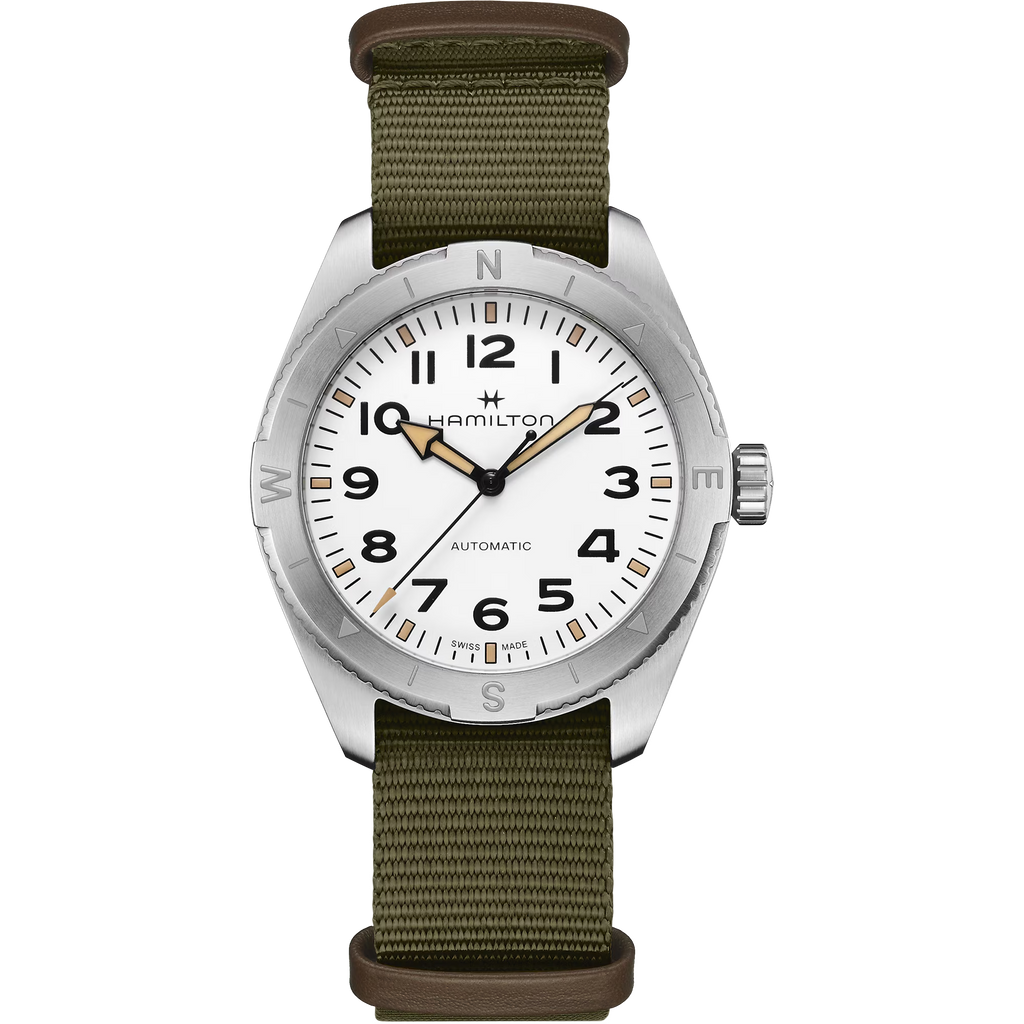 Hamilton H70315910 Khaki Field Expedition Auto 41mm White Dial NATO