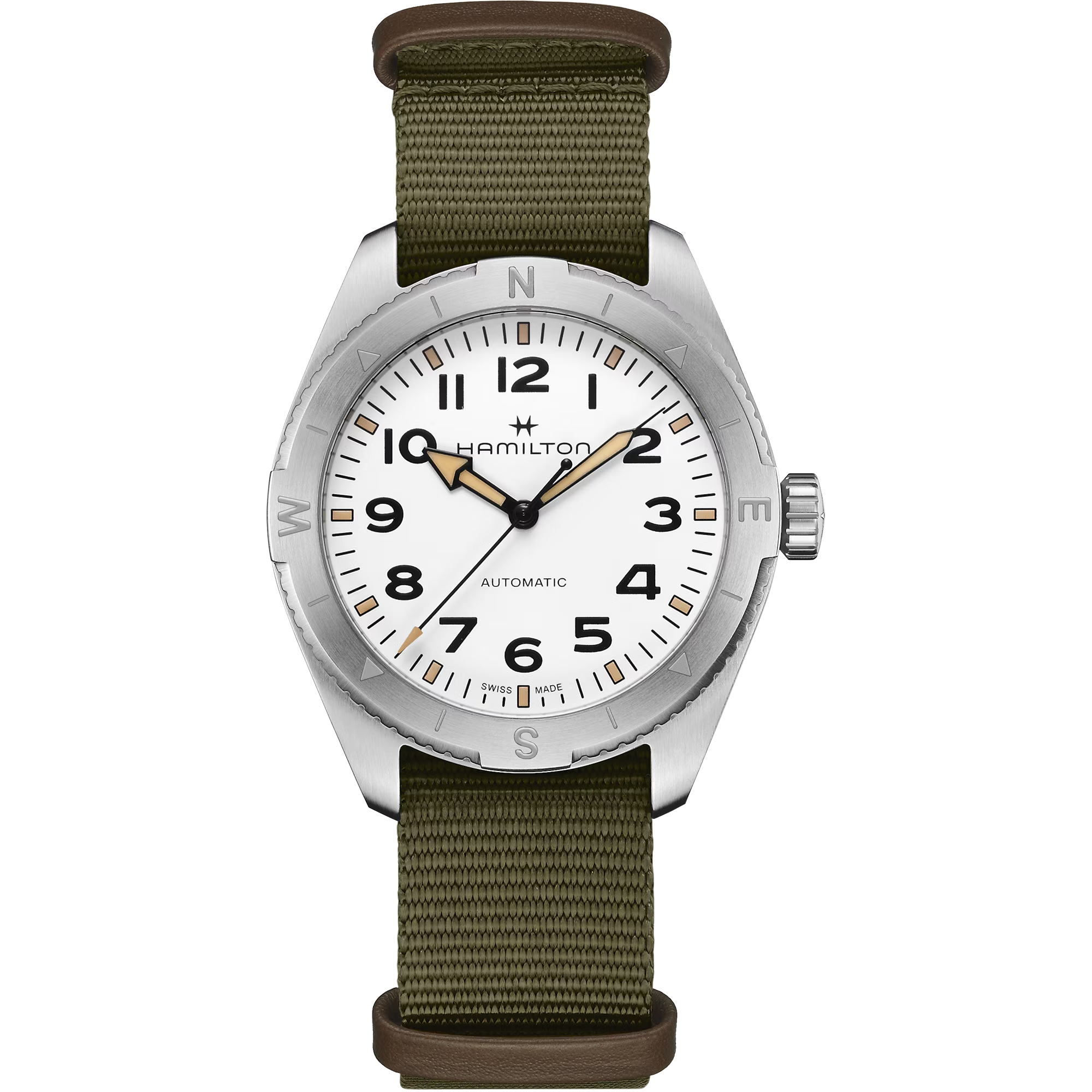 Hamilton H70315910 Khaki Field Expedition Auto 41mm White Dial NATO