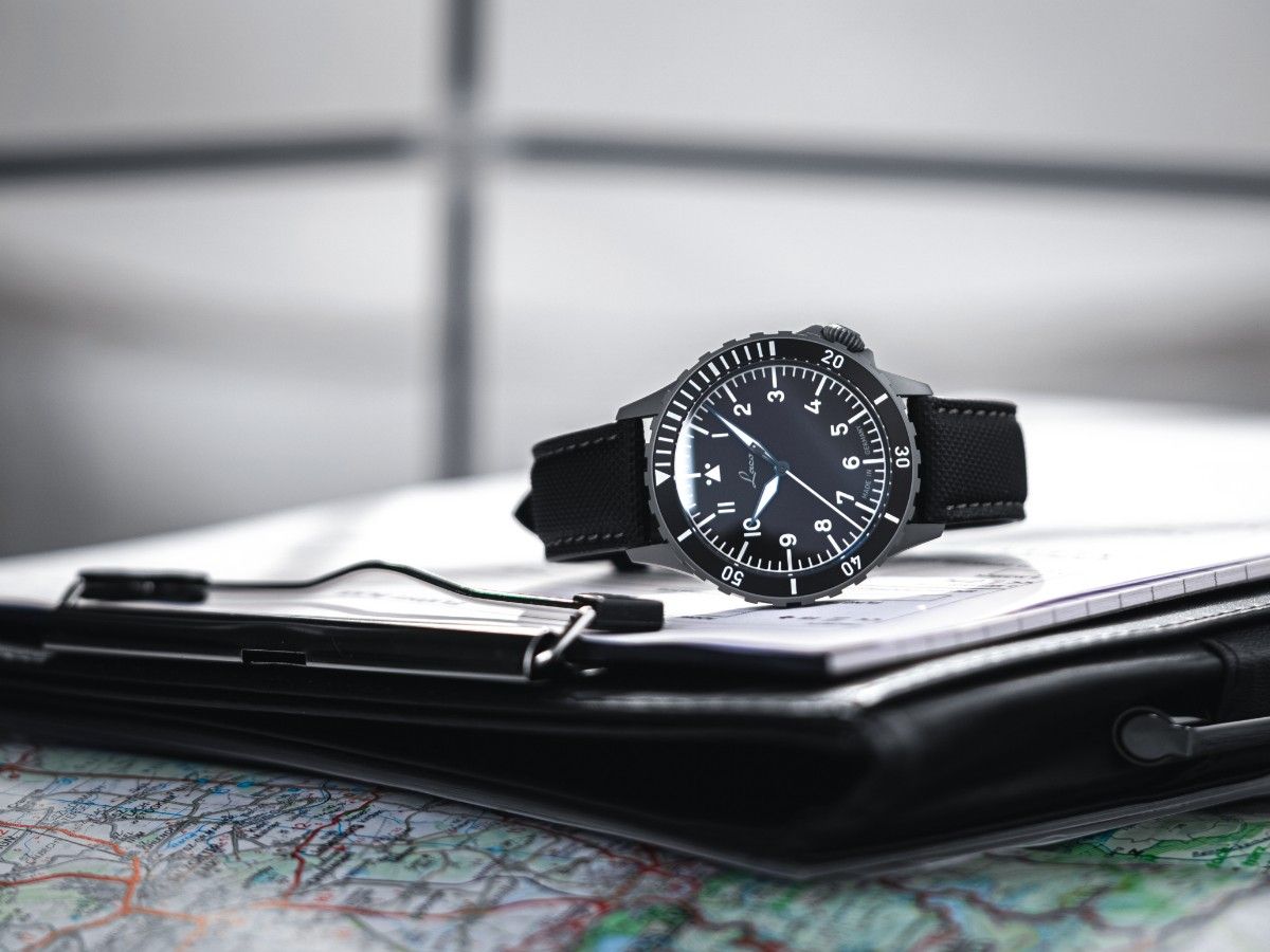Laco 862192 Koln Grau Pilot Watch Special Models Dark Sandblasted