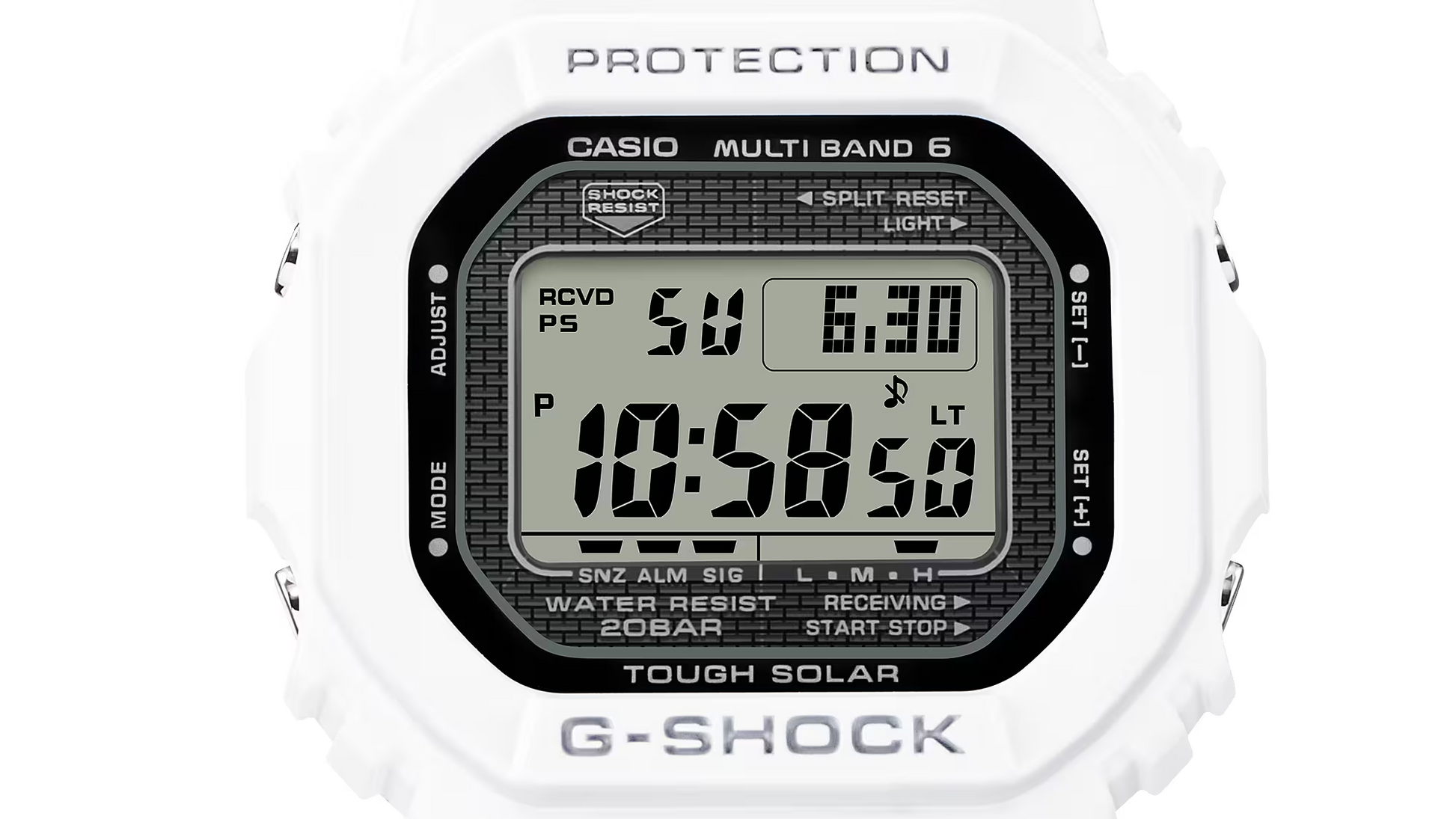G-Shock GW5000HS-7 Tough Solar Multi-Band 6 White Square – Arizona G-Shock GW5000HS-7 Tough Solar Multi-Band 6 White Square – Arizona