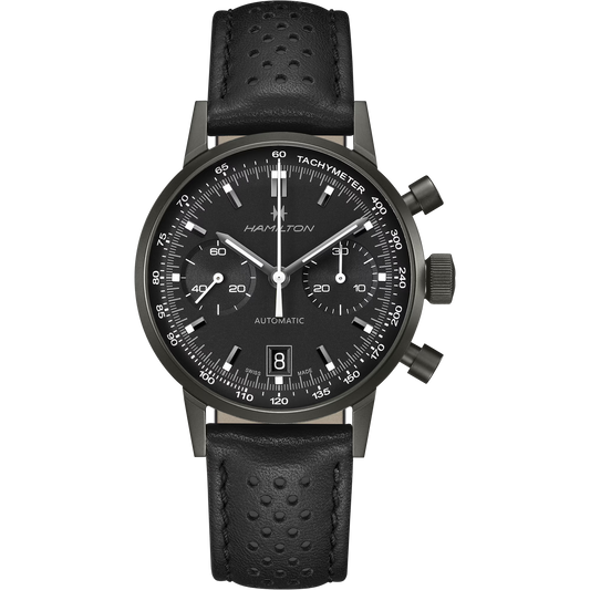 Hamilton H38446730 American Classic Intra-Matic Auto Chrono Black