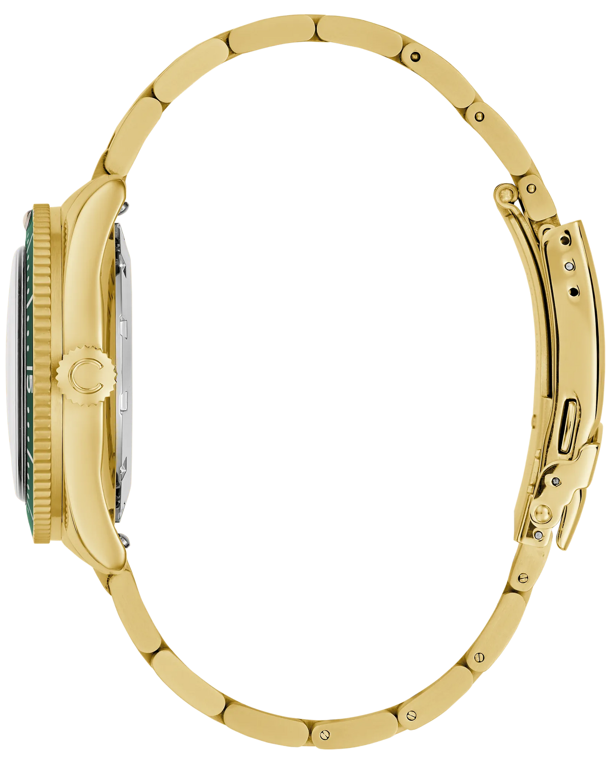 Bulova 44B128 Caravelle Sea Hunter Green Dial Gold Tone Automatic 39mm Vintage