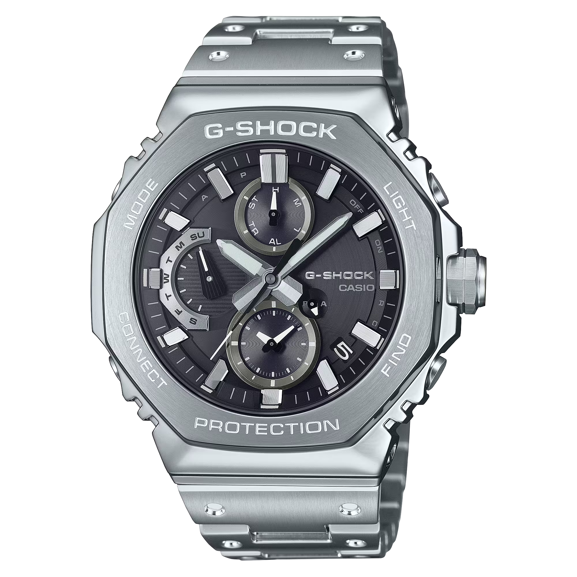 G-Shock GMCB2100D1A Full Metal Analog Dual Chronograph Black Dial