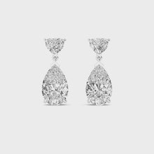 Heart & Oval Duo Drop Lab-Grown Diamond Earrings