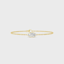 Marquise Cut Lab-Grown Diamond Bezel Bracelet in 14k Yellow Gold