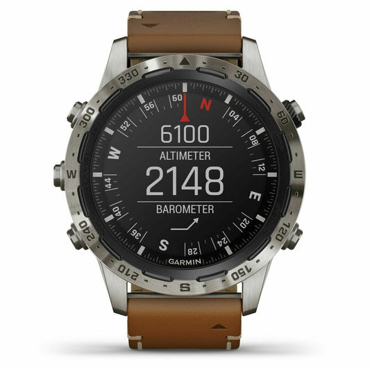 Garmin 010-02006-26 MARQ Adventurer Modern Tool Watch Leather Strap