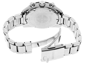 Seiko Astron SSH019 GPS Solar Quartz Dual Time Stainless Steel Blue Dial