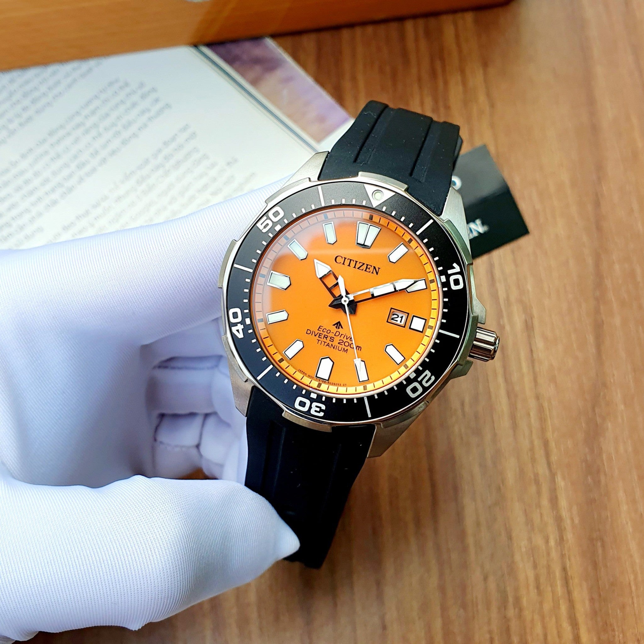 Citizen BN0200-05X Eco-Drive Promaster Dive 200m 3-Hand Date