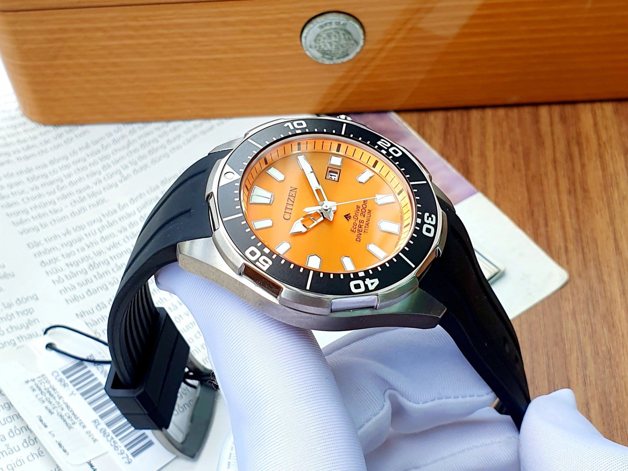 Citizen BN0200-05X Eco-Drive Promaster Dive 200m 3-Hand Date