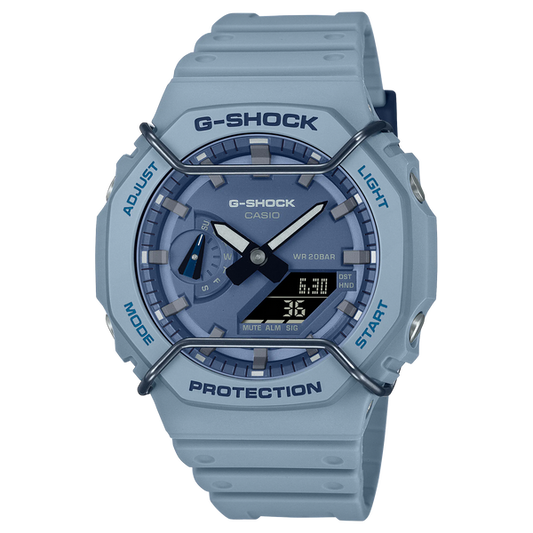 G-Shock GA2100PT-2A Tone-on-Tone Wire Face Casioak Blue