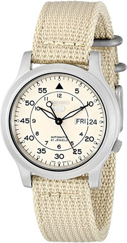 Seiko 5 Sports SNK803 Beige Automatic Canvas Strap // Pre-Owned