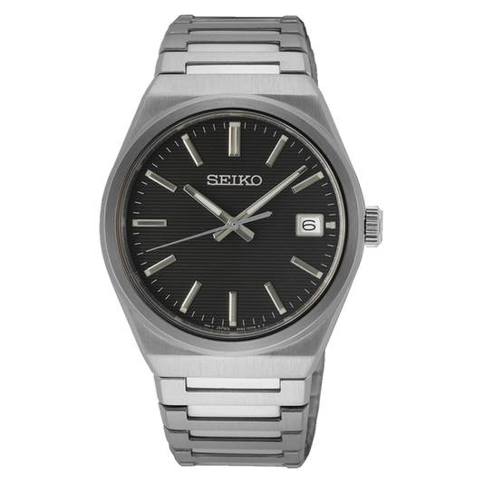 Seiko Essentials SUR557 Quartz Black Dial 38mm