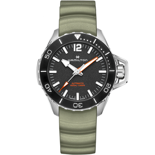 Hamilton H77825331 Khaki Navy Frogman Automatic Green Strap