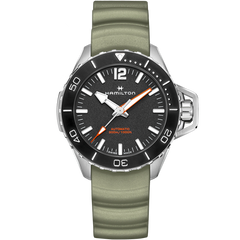 Hamilton H77825331 Khaki Navy Frogman Automatic Green Strap