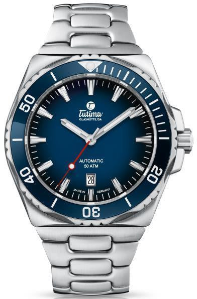 Tutima 6155-04 M2 Seven Seas Stainless Steel 44mm Blue Dial