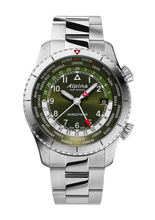 Alpina AL-255GR4S26B Startimer Pilot Quartz Worldtimer Green Dial