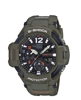 Casio G-Shock Aviation Twin Sensor Olive GA110KH-3ACR
