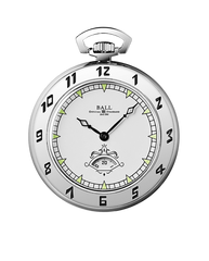 Ball PW1098E-WH Trainmaster Secometer Pocket Watch