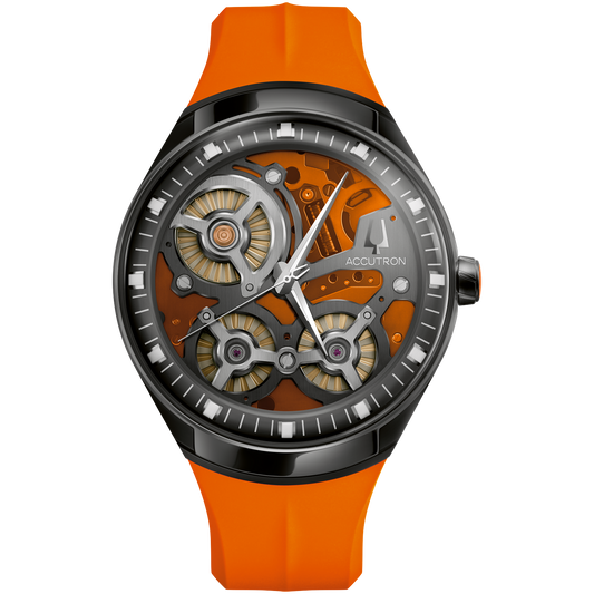 Accutron 28A205 DNA Casino Electrostatic Las Vegas Orange