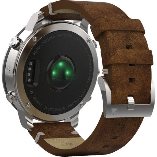 Garmin Fenix Chronos GPS Watch With Leather Band