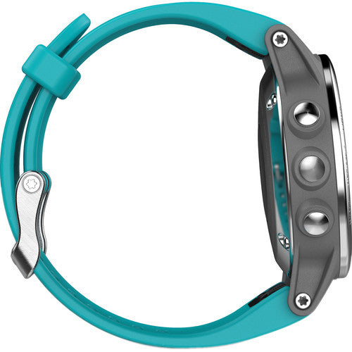 Garmin fenix 5S Multi-Sport Training GPS Watch (Silver, Turquoise Band)