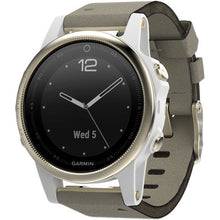 Garmin fenix 5S Sapphire Edition Multi-Sport Training GPS Watch (Champagne, Gray Suede Band)