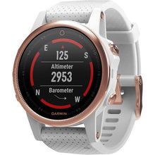 Garmin fenix 5S Sapphire Edition Multi-Sport Training GPS Watch (Rose Goldtone, White Band) 