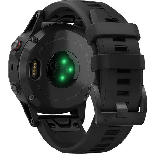 Garmin fenix 5S Plus Sapphire Edition Multi-Sport Training GPS Watch (47mm, Black with Black Band)
