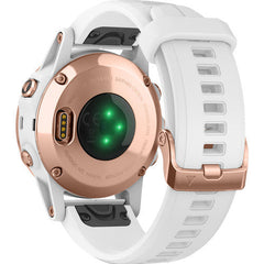 Garmin fenix 5S Plus Sapphire Edition Multi-Sport Training GPS Watch (42mm, Rose Gold-Tone with Carrara White Band)