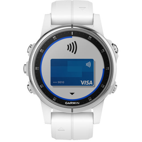 Garmin fenix 5S Plus Sapphire Edition Multi-Sport Training GPS Watch (42mm, White with Carrera White Band)