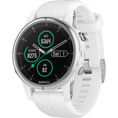 Garmin fenix 5S Plus Sapphire Edition Multi-Sport Training GPS Watch (42mm, White with Carrera White Band)